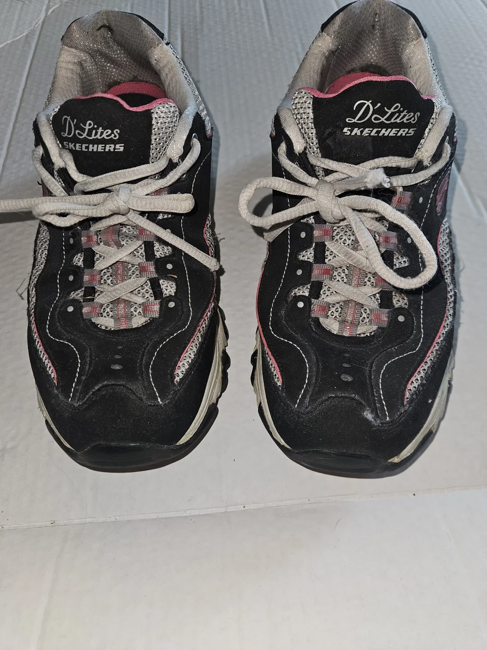 Skechers D'Lites Black and Pink Women's Athletic Sneakers